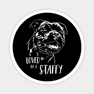 Staffordshire Bull Terrier loved by a staffy saying Magnet